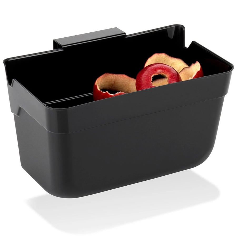 Pojemnik na obierki na drzwi czarny 2,5 l 22,5x15x13,5 cm