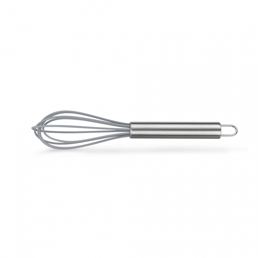 rózga kuchenna, silikon/stal nierdzewna, 22,5 cm, szara