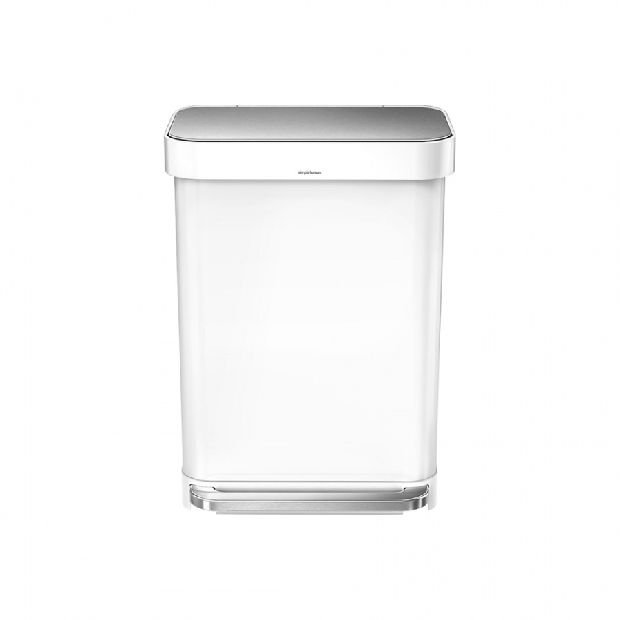 Kosz na śmieci 55L pedałowy LINER POCKET Simple Human biały