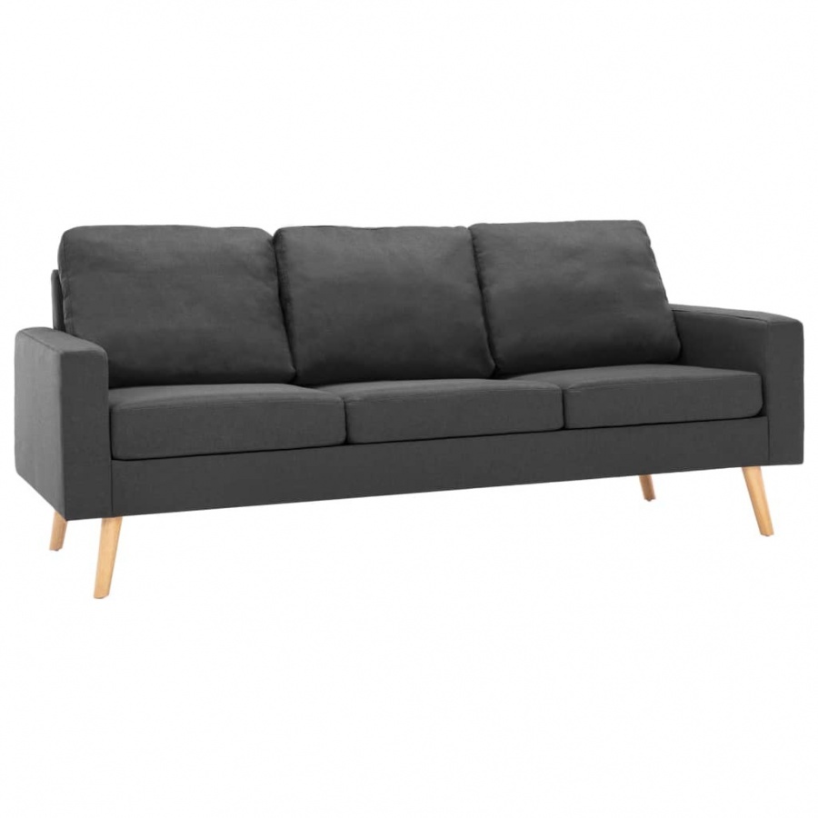 3-osobowa sofa, ciemnoszara, tapicerowana tkaniną