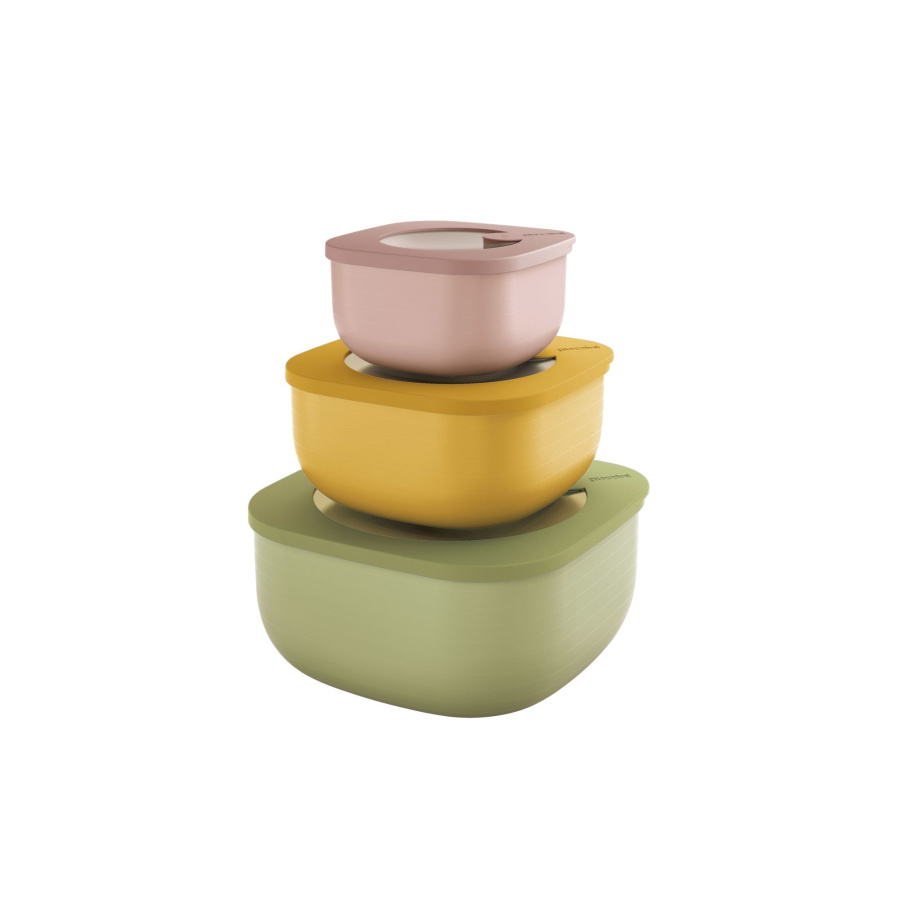 Zestaw 3 płytkich pojemników „eco store&more”