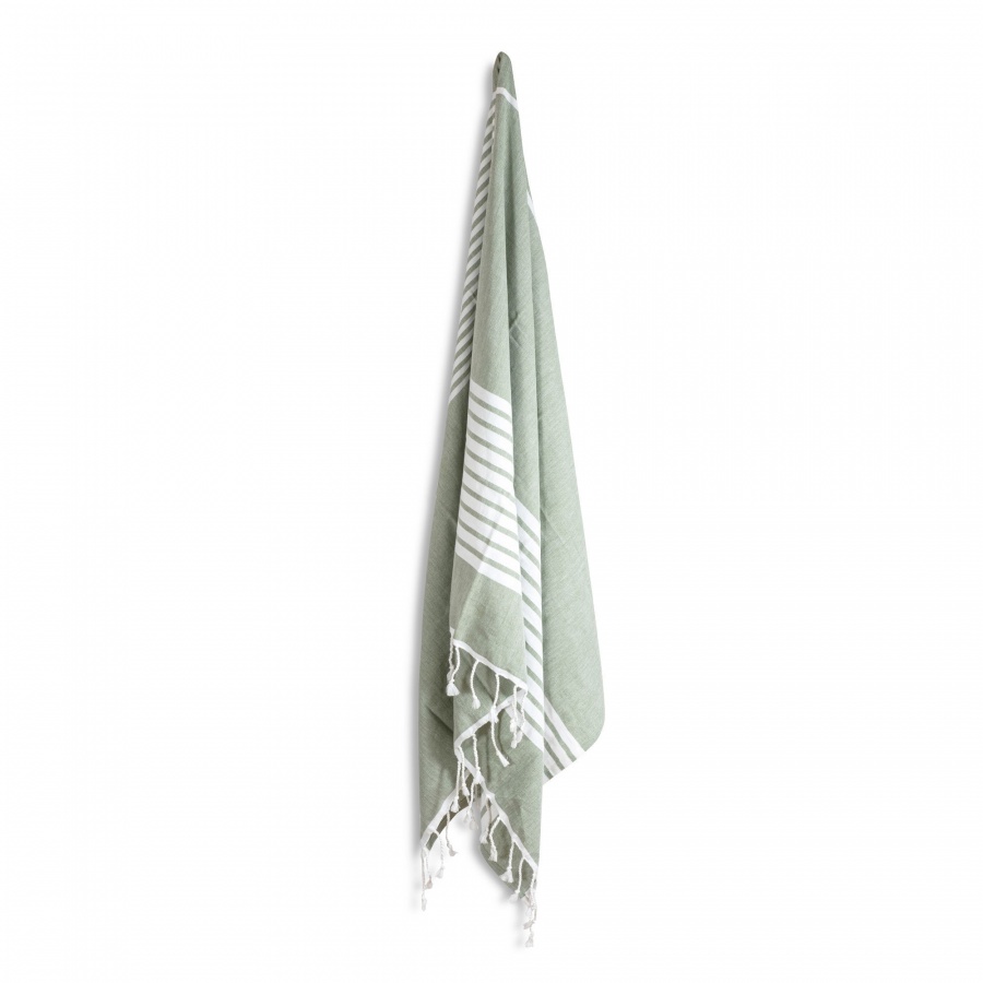 Kocyk piknikowy lub ręcznik plażowy ella hamam, 90 x 170 cm, bawełna organiczna, zielony