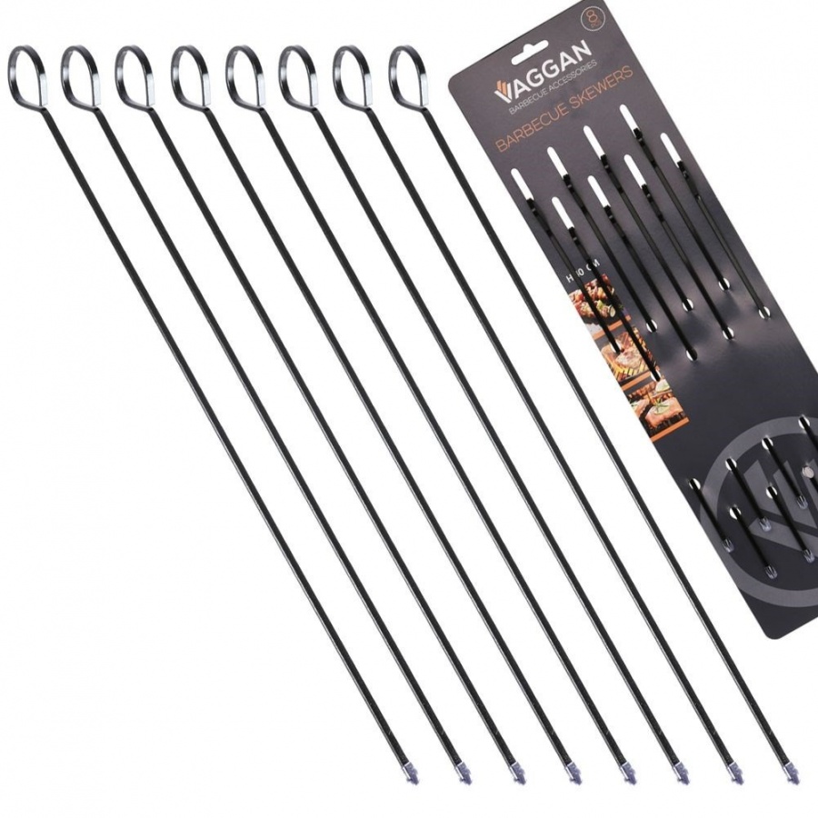 Szpikulce do szaszłyków stalowe czarne 31,5 cm 8 szt.