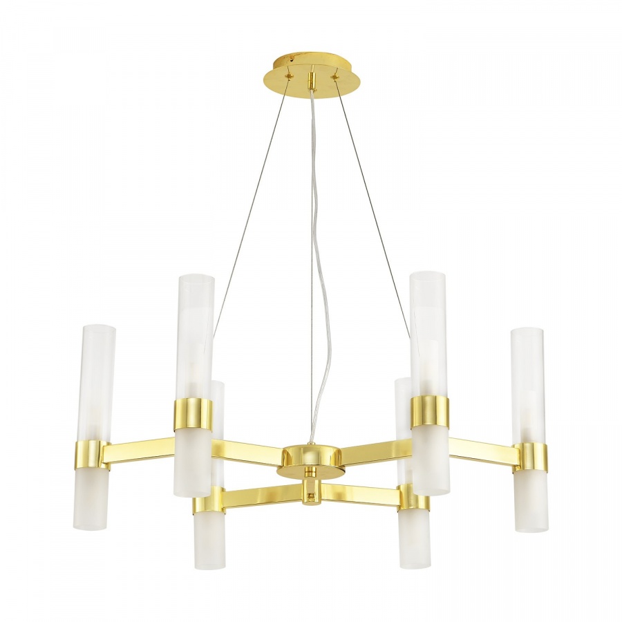 Lampa wisząca candela-6 złota 70 cm