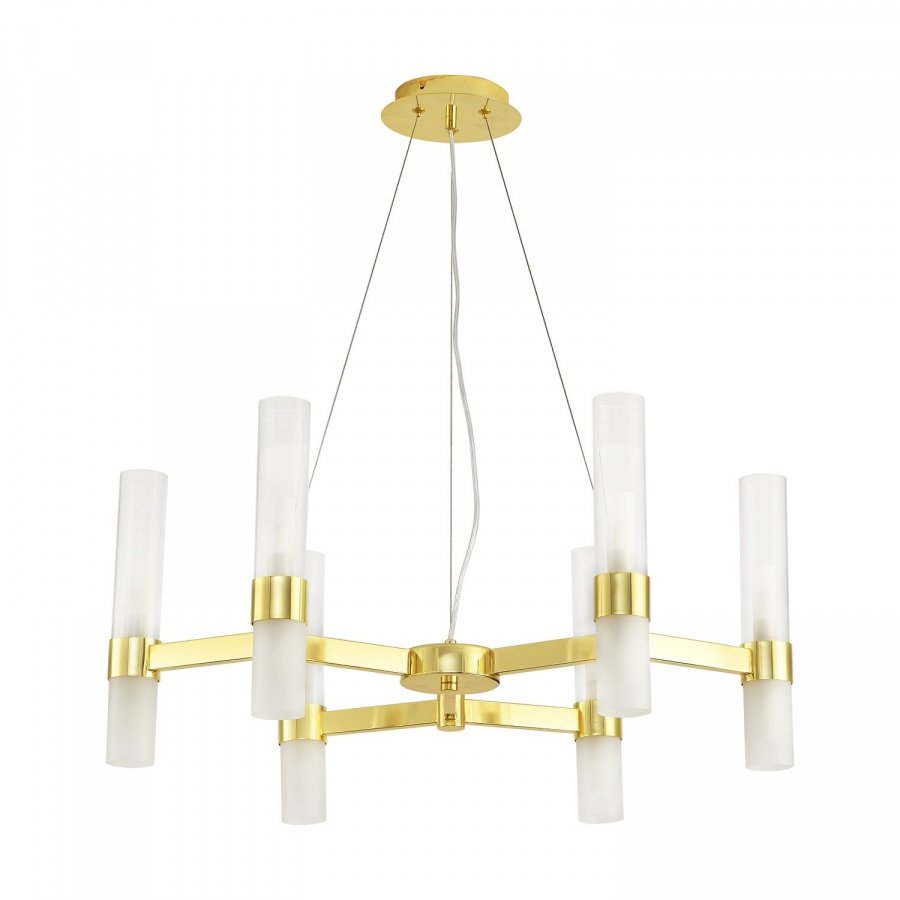 Lampa wisząca candela-6 złota 70 cm