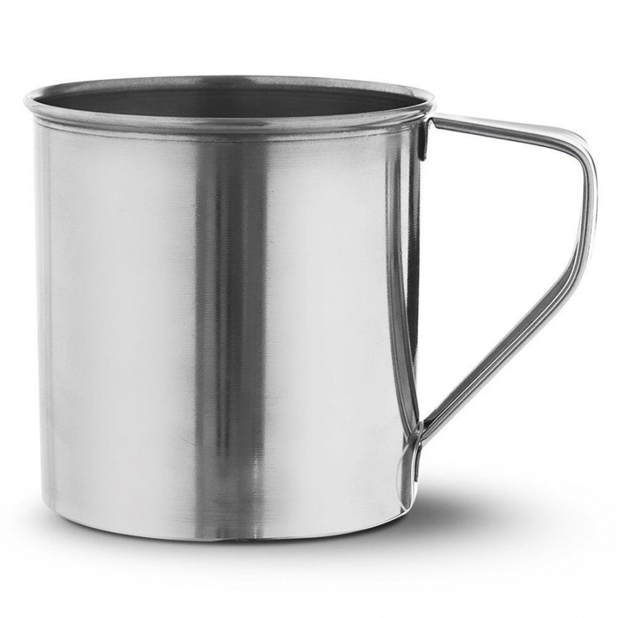 Kubek, garnek stalowy z uchwytem, turystyczny, 9 cm, 0,45 l