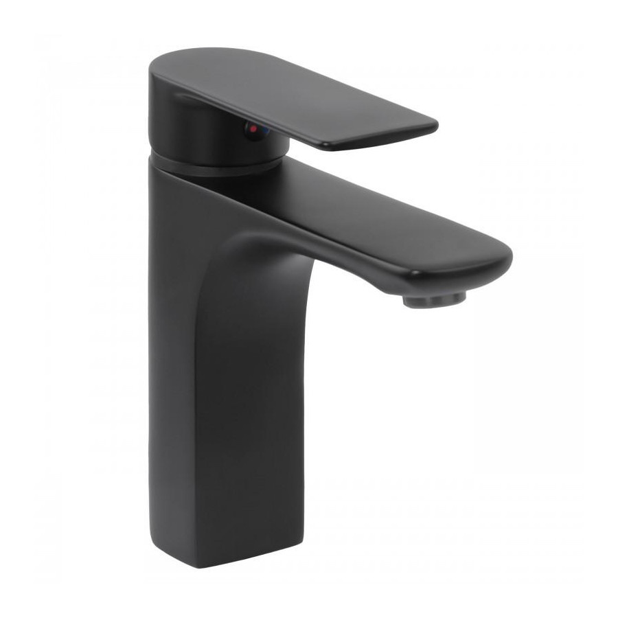 Bateria umywalkowa stojąca łazienkowa czarna mat loft - Yoka