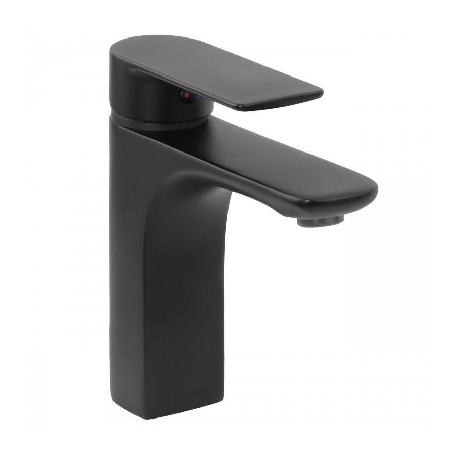 Bateria umywalkowa stojąca łazienkowa czarna mat loft - Yoka