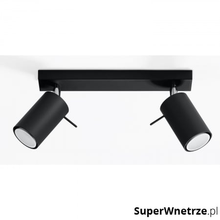 Plafon 15x30x8cm Sollux Lighting Ring2 czarny