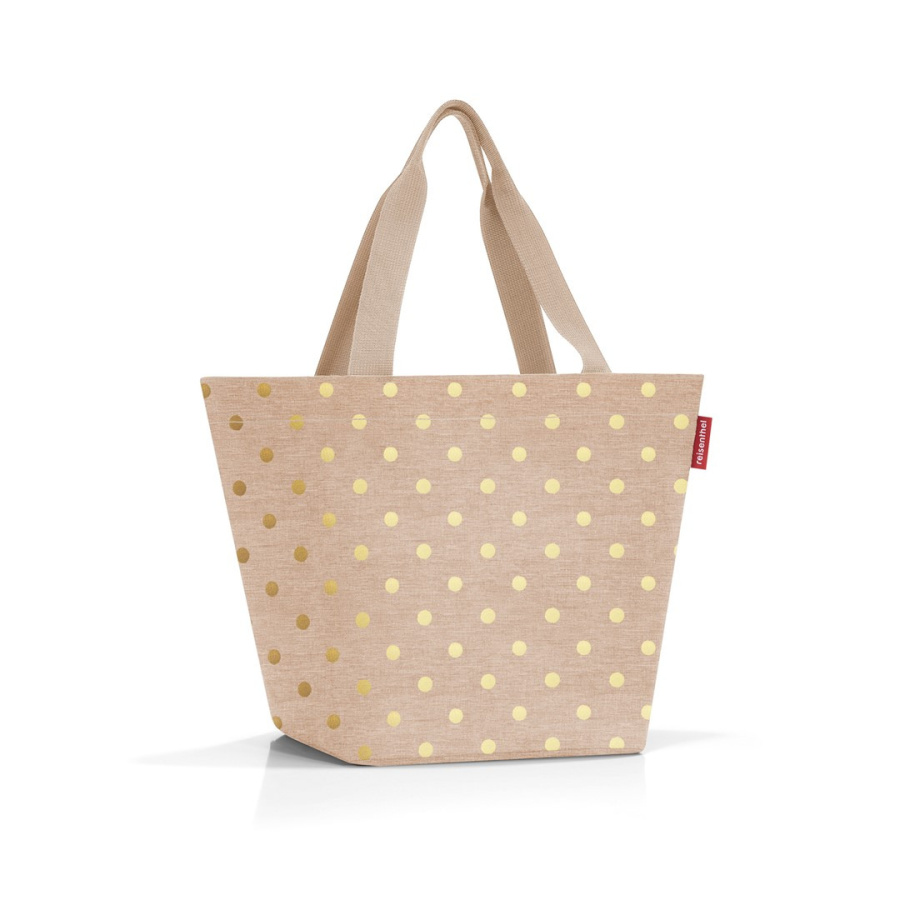 Torba shopper m, metallic dots coffee
