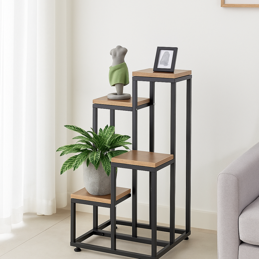 Kwietnik metalowy 4-poziomowy 69 cm