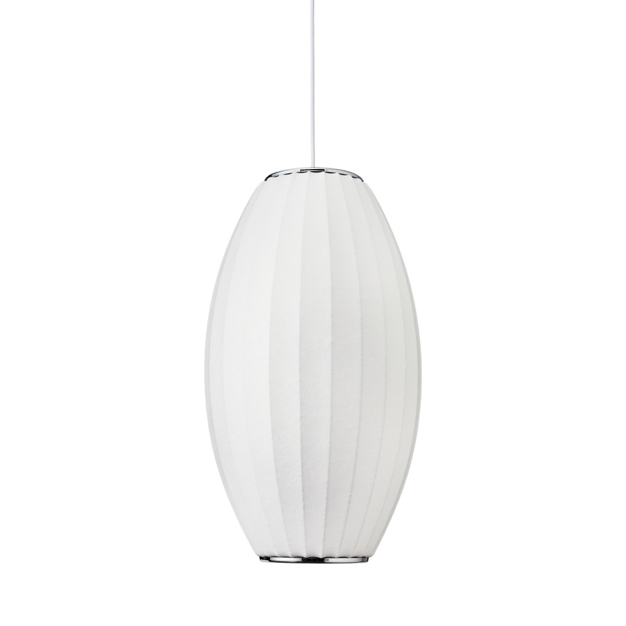 Lampa wisząca silk barrel biała 50 cm