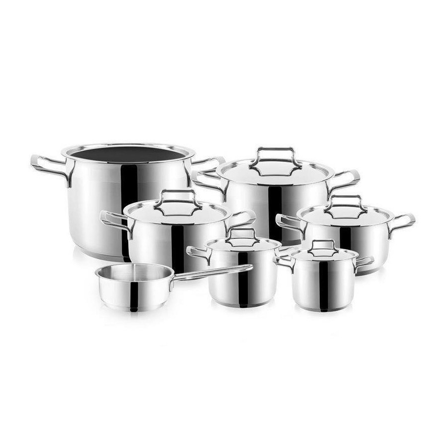 Zestaw garnków garnki stalowe 18/10 PREMIUM 12 el.