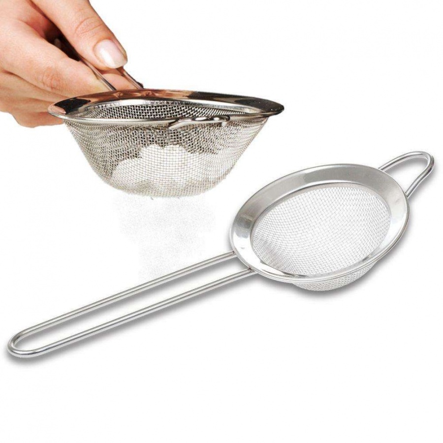 Sitko kuchenne stalowe, cedzak, durszlak stalowy, 7,5 cm