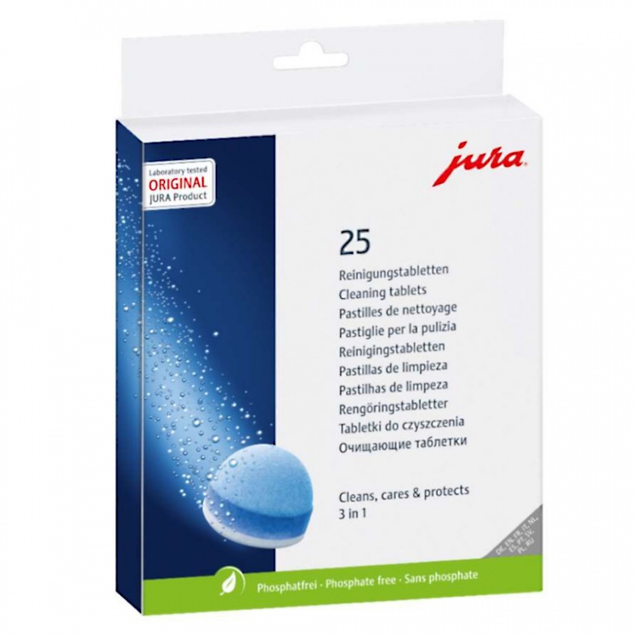 Jura - tabletki czyszczące jura 25 szt. - "cleans, cares protects 3 in 1"