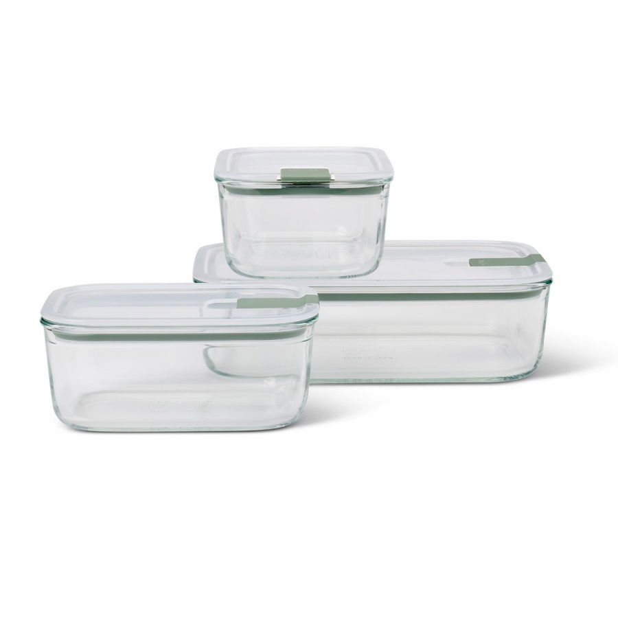 Zestaw 3 pojemników szklanych na żywność easyclip 2x700ml + 1000 ml