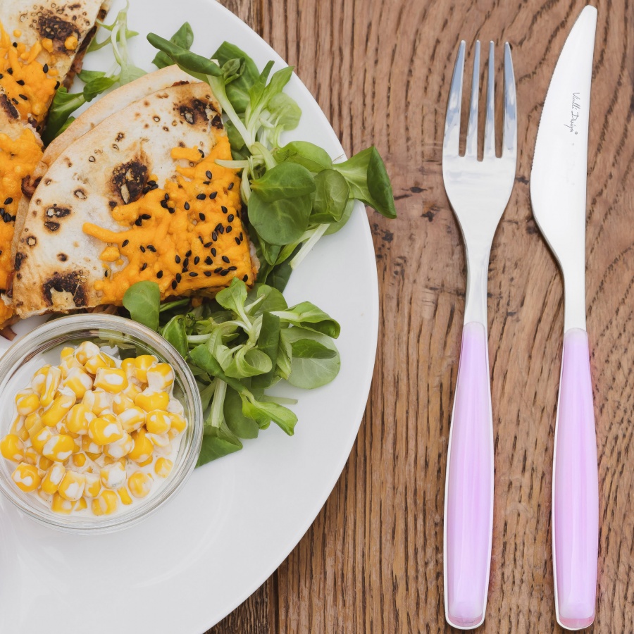 Komplet sztućców 24 szt. Diva różowy