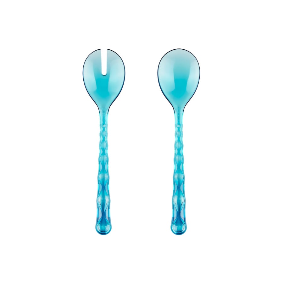 Sztućce do sałaty - błękitne