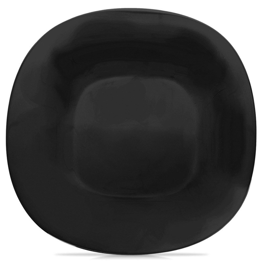 Talerz obiadowy płytki szklany czarny luna 26,5 cm