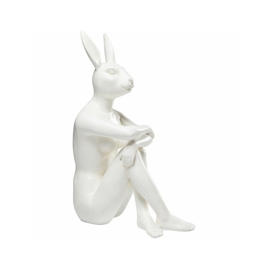 Kare figurka dekoracyjna rabbit biała