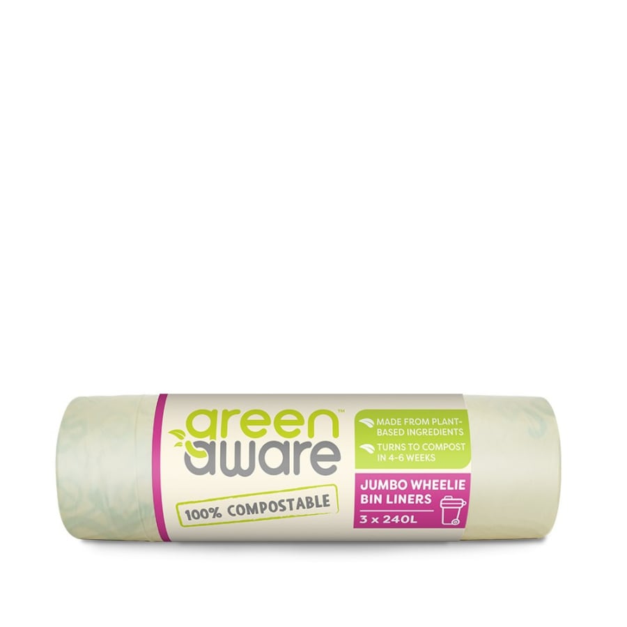 GreenAware, Kompostowalne worki na śmieci 240 L, 3 szt.