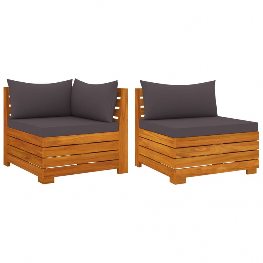 2-cz. zestaw wypoczynkowy do ogrodu, z poduszkami, lita akacja