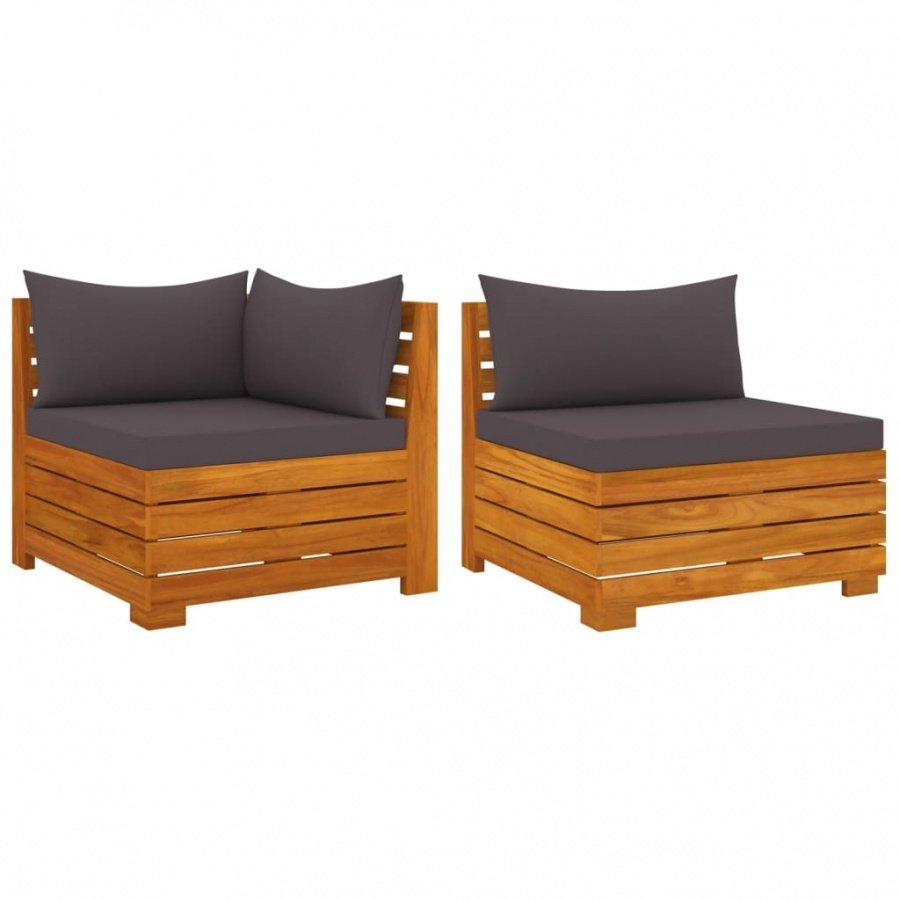 2-cz. zestaw wypoczynkowy do ogrodu, z poduszkami, lita akacja