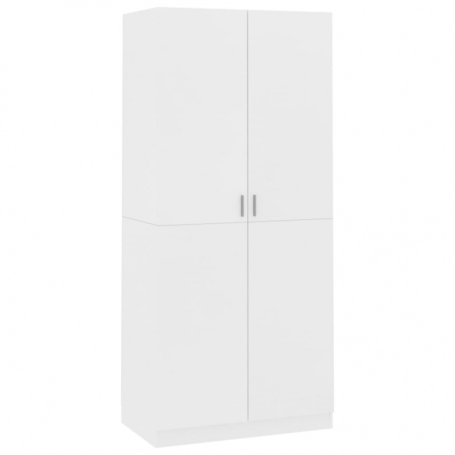 Szafa, biała, 90 x 52 x 200 cm, płyta wiórowa