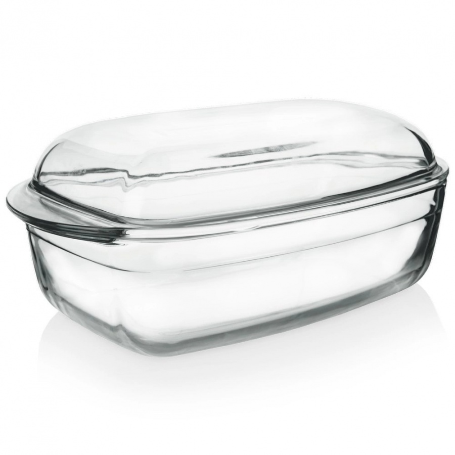Naczynie żaroodporne szklane z pokrywką 32,5x19x13 cm, 2,9 l