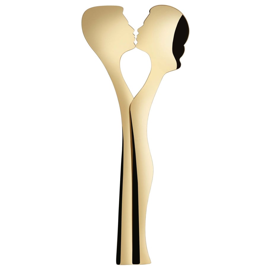 ABBRACCIO - zestaw łyżek do sałaty złoty