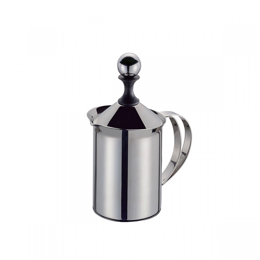 stalowy spieniacz do mleka na indukcję, na 3 filiżanki