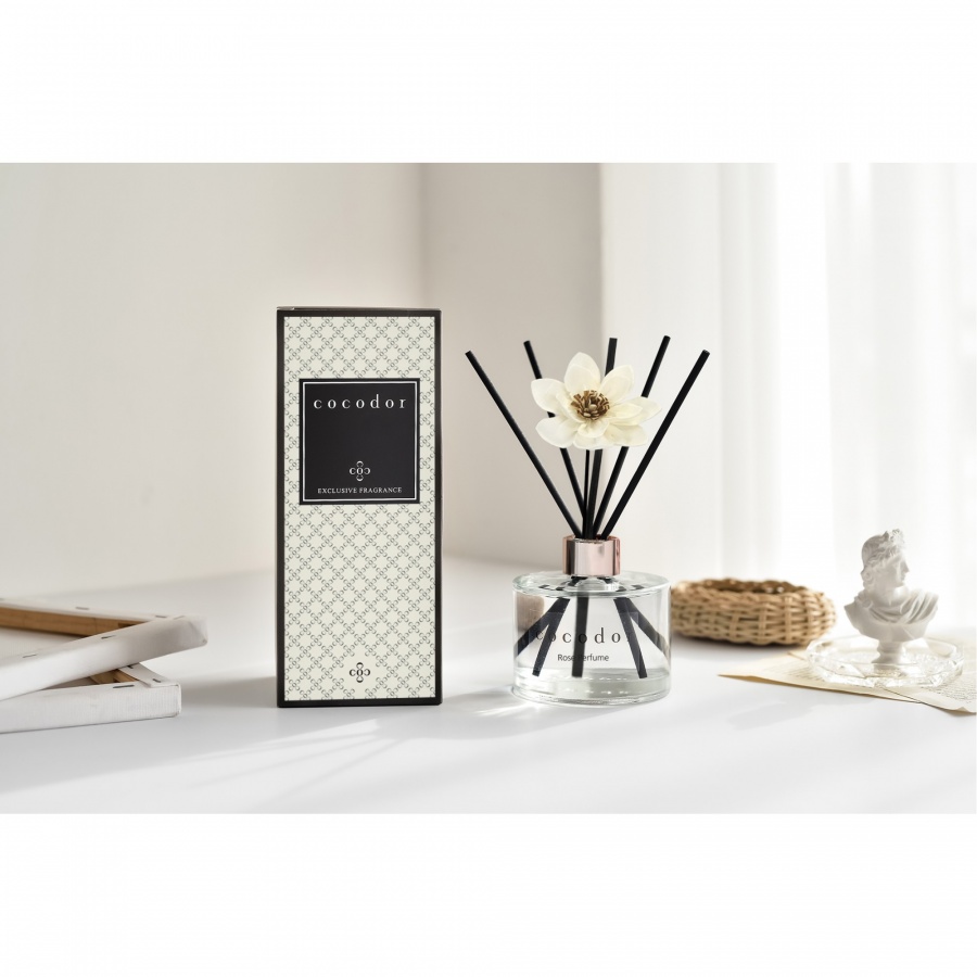 Dyfuzor zapachowy z patyczkami white flower 200 ml rose perfume 200 pdi30387