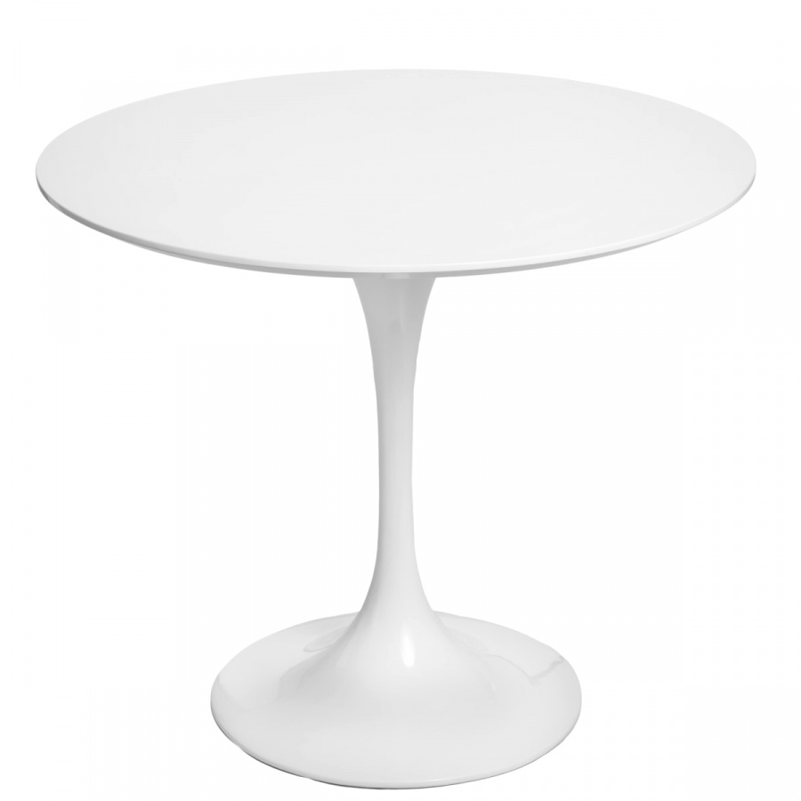 Stół okrągły do jadalni 90 cm D2 Fiber biały