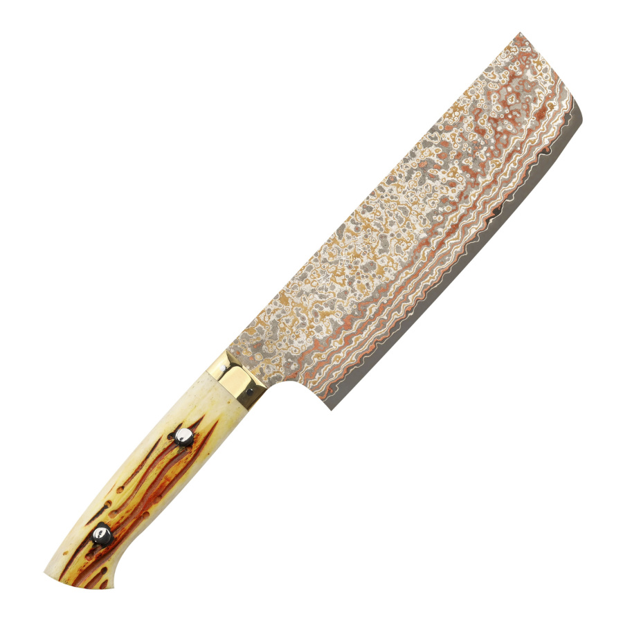 Takeshi saji obb black vg-10 color nóż nakiri 17 cm