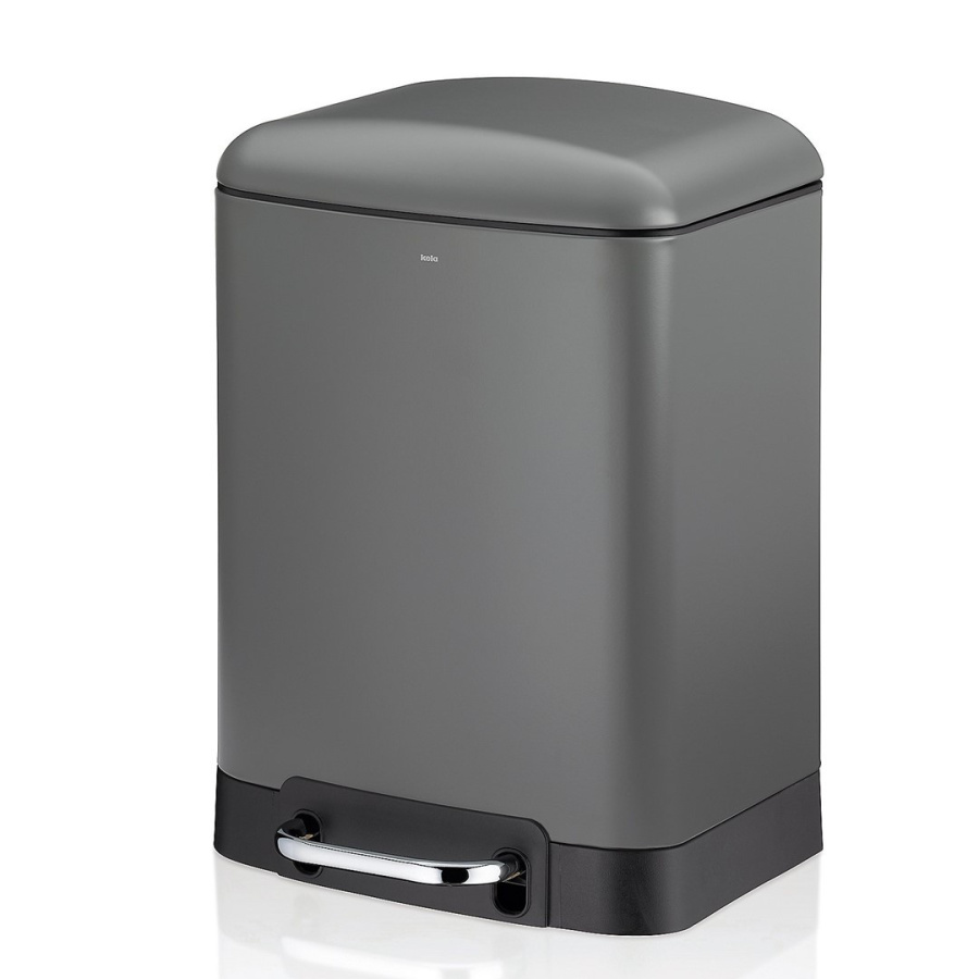Kela-kosz stalowy na śmieci 6 l szary davino