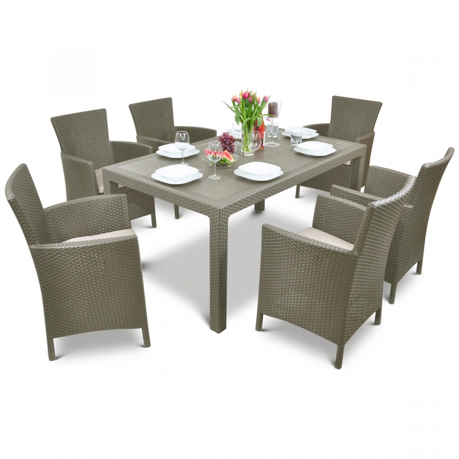 Zestaw mebli ogrodowych Verona Allibert cappucino