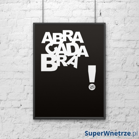 Plakat dekoracyjny 50x70 cm ABRACADABRA DekoSign czarny