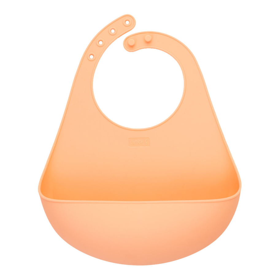 śliniak, silikon platynowy, 27 x 22 x 6 cm, pomarańczowy