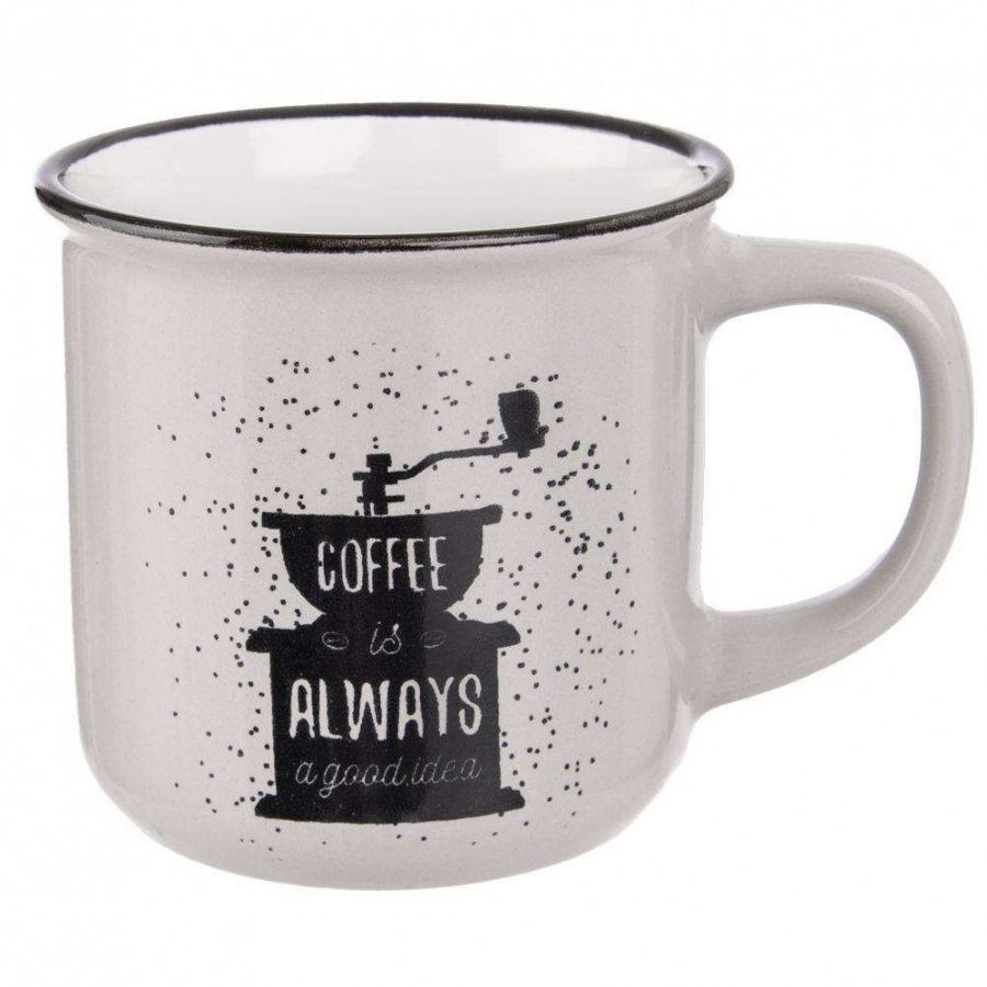 Kubek ceramiczny z uchem, do kawy, herbaty, 370 ml