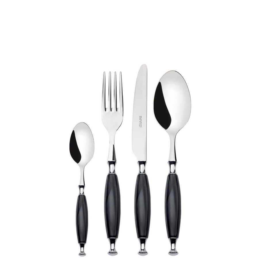 Country czarny - zestaw obiadowy 24 cz. w opakowaniu