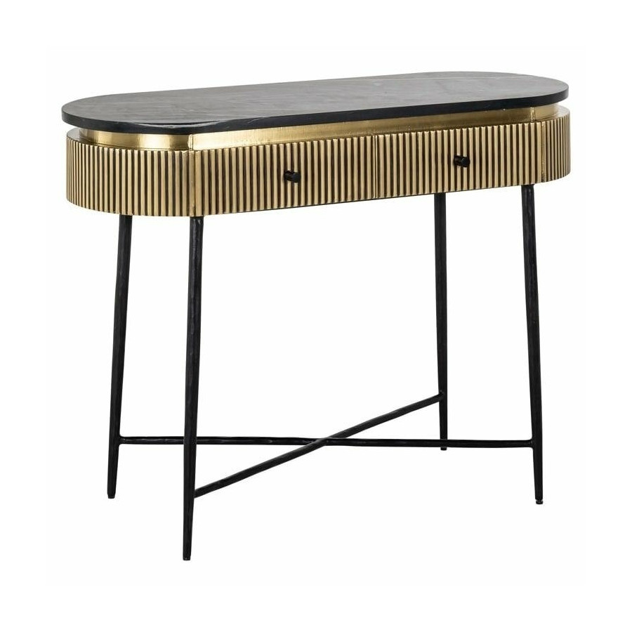 Richmond konsola ironville - marmur, metal, mdf, sklejka brzozowa