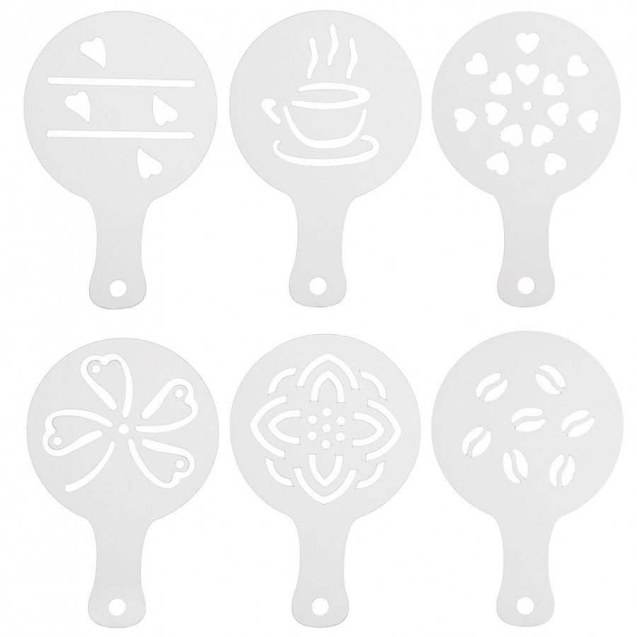 Szablony do kawy i deserów 6 el.