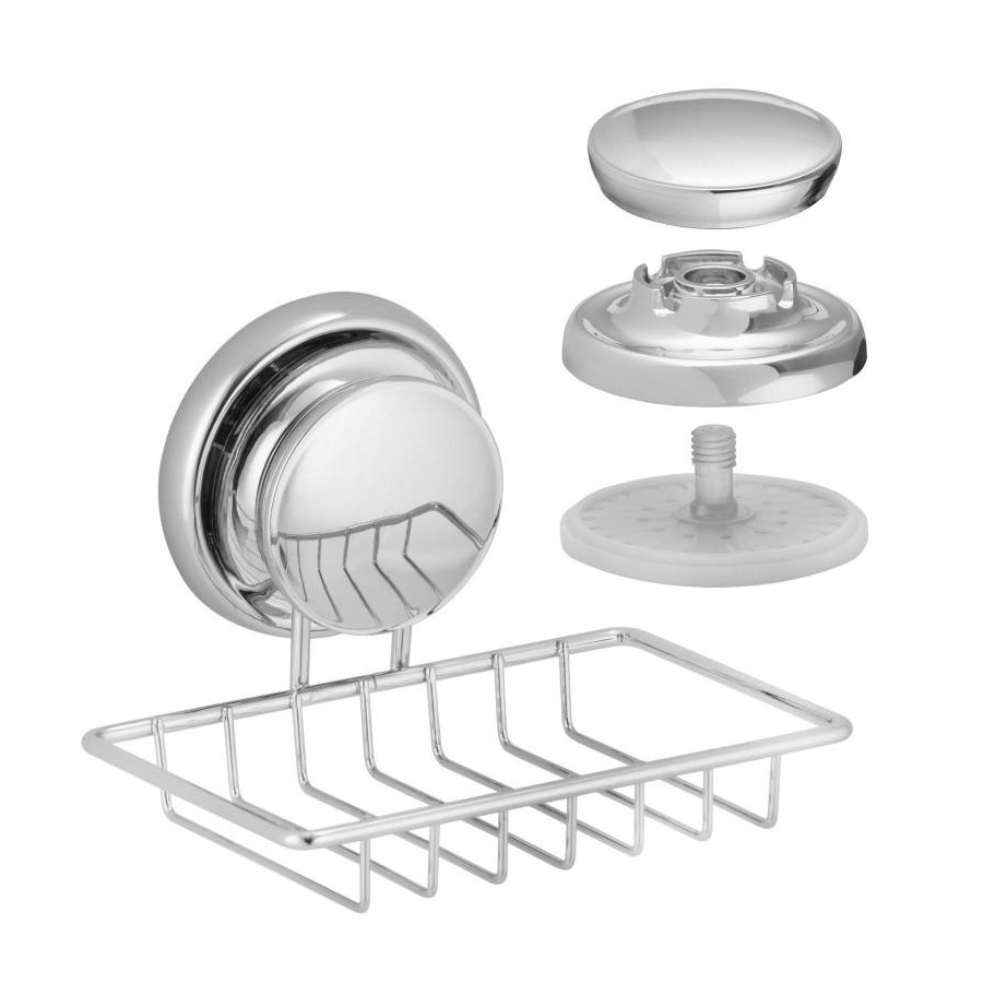 Mydelniczka łazienkowa ścienna na przyssawkę ze stali nierdzewnej - yoka