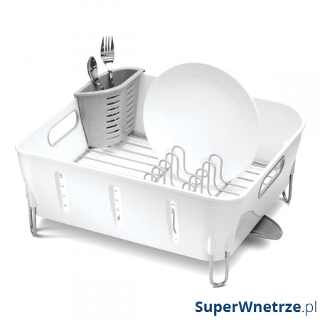 Ociekacz do naczyń Simple Human Compact biały