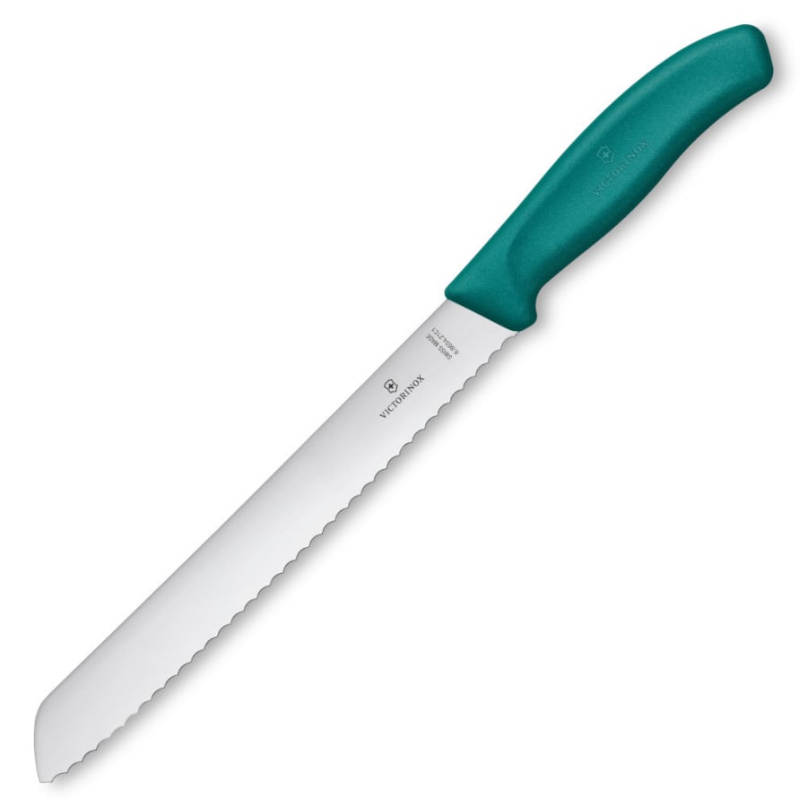 VICTORINOX - Swiss Classic - Nóż do pieczywa, ciast - Ząbkowane ostrze - 21 cm - Zielony