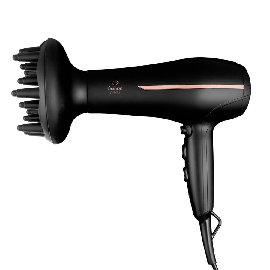 Profesjonalna suszarka do włosów FashionTV FTV-0144 Matte Black-Rose Gold Collection