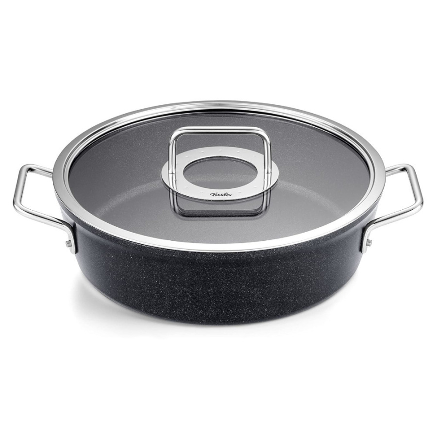 Fissler - adamant® - garnek niski ze szklaną pokrywą - 4,3 l - 28 cm