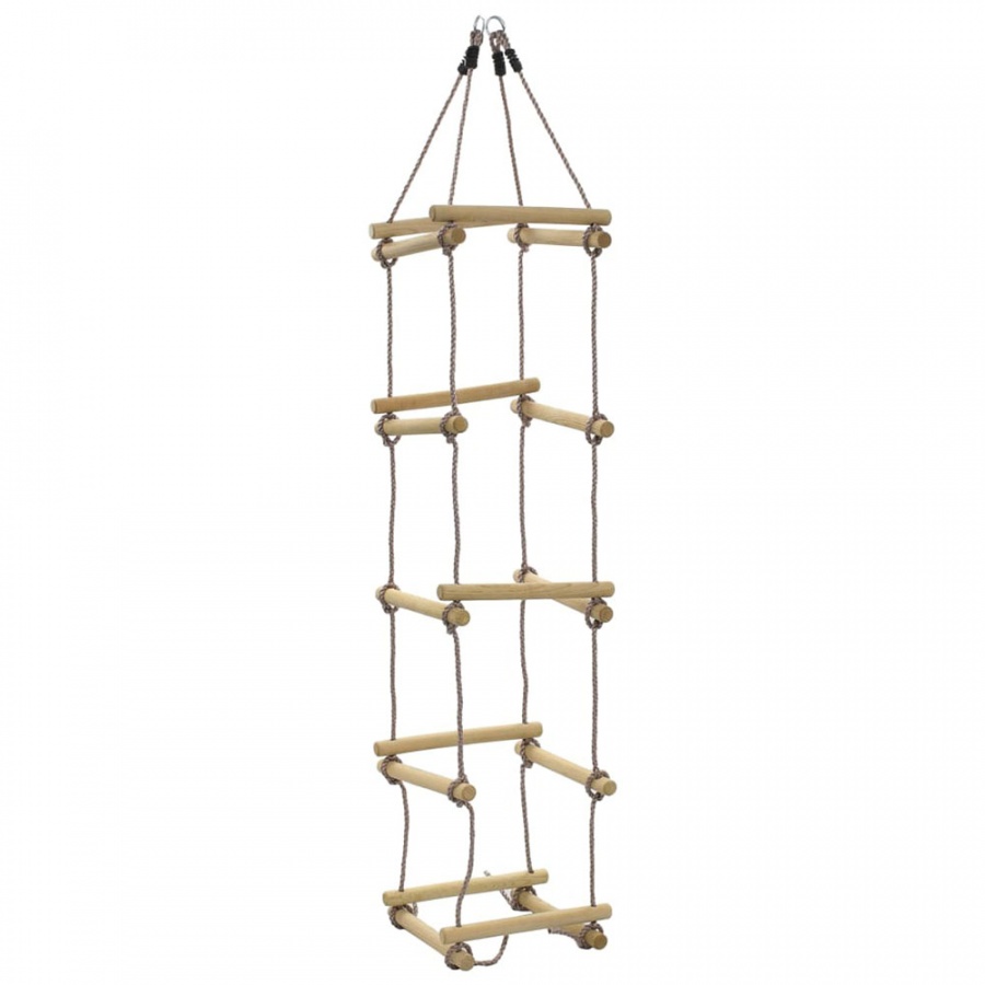 Drabinka sznurowa dla dzieci, 200 cm, drewniana