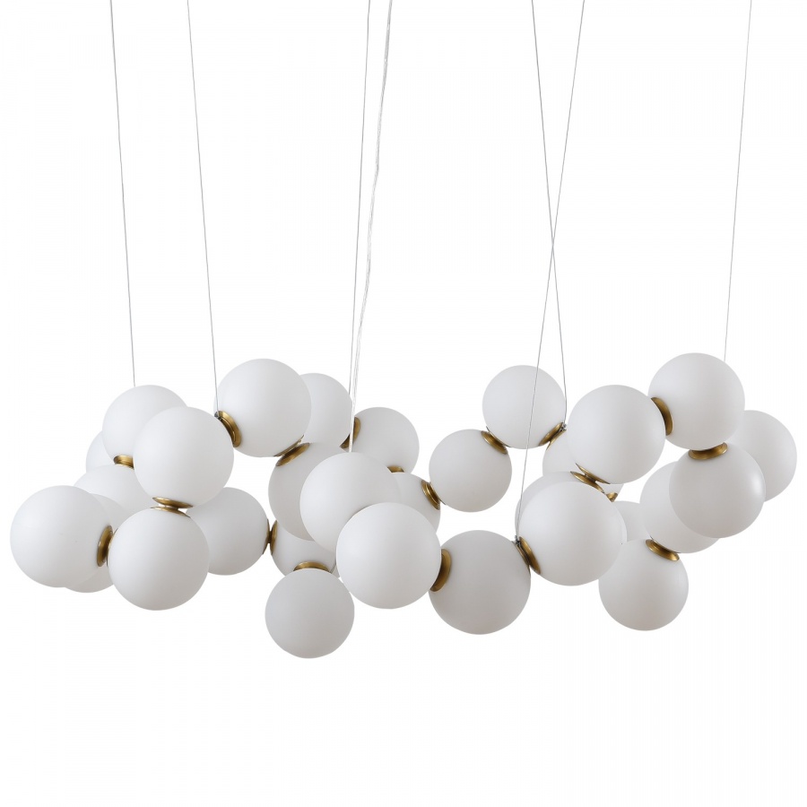 Lampa wisząca coralli-100 biało-mosiężna 100 cm