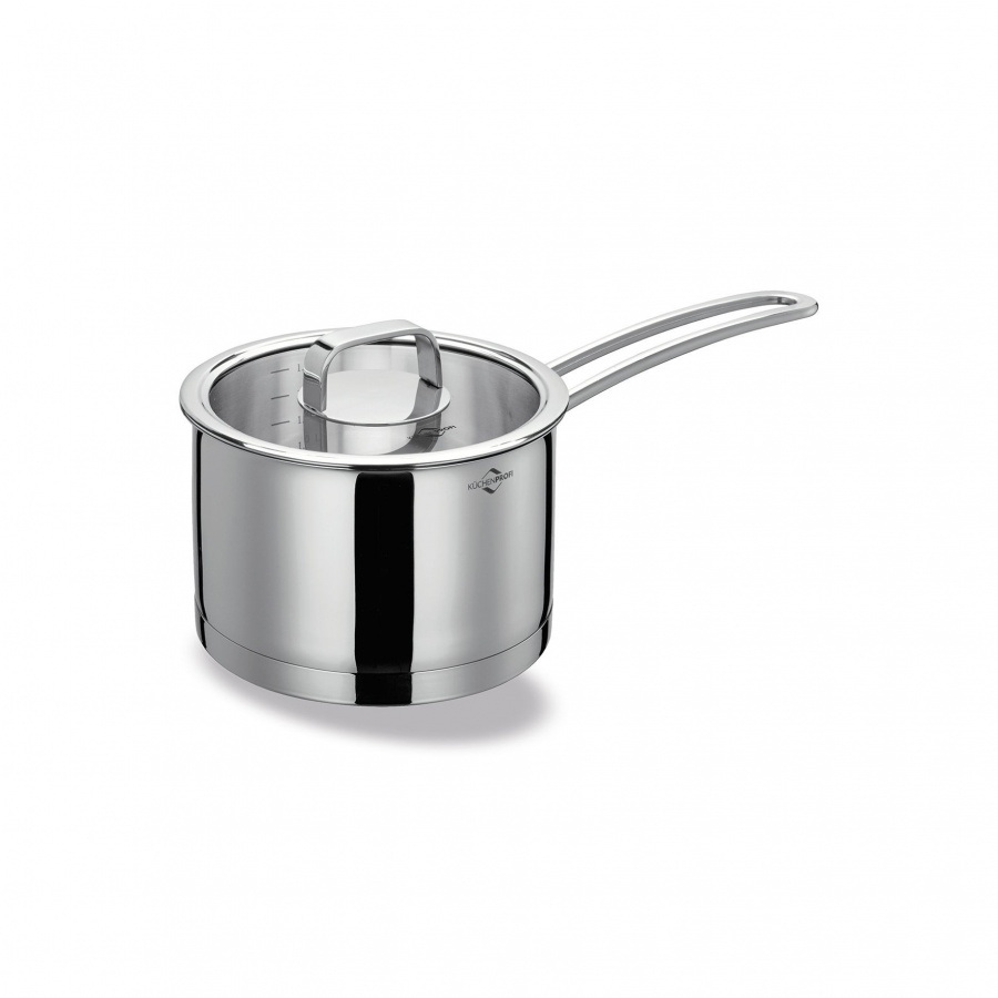 Rondel z pokrywką, stal nierdzewna/szkło, 2,0 l, śred. 16 cm